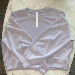 LULULEMON SOFTSTREME PERFECTLY OVERSIZED CROPPED CREW Faint Lavender rare color